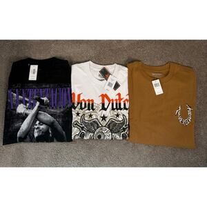 Streetwear Graphic Tee Bundle, Small (Von Dutch / True Religion / XXXTentacion)